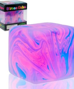 Squishy Sensory Fidget Toys Stress Cube. Gel Filled Stretchy Stress Balls for Kids Adults. Soft Ice Cube Sugar Ball for Boys Girls. Slow Rising Squishies Squeeze Balls Anxiety Relief for Autism. Gifts