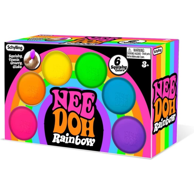 NeeDoh Rainboh Teenie ?C Mini Globs ?C 6 Pack