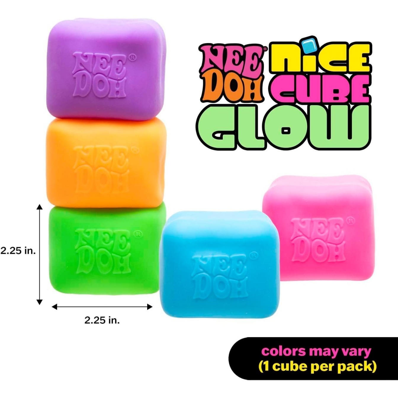 NeeDoh Nice Cube Glow ?C Glows in the Dark ?C Assorted - Image 5
