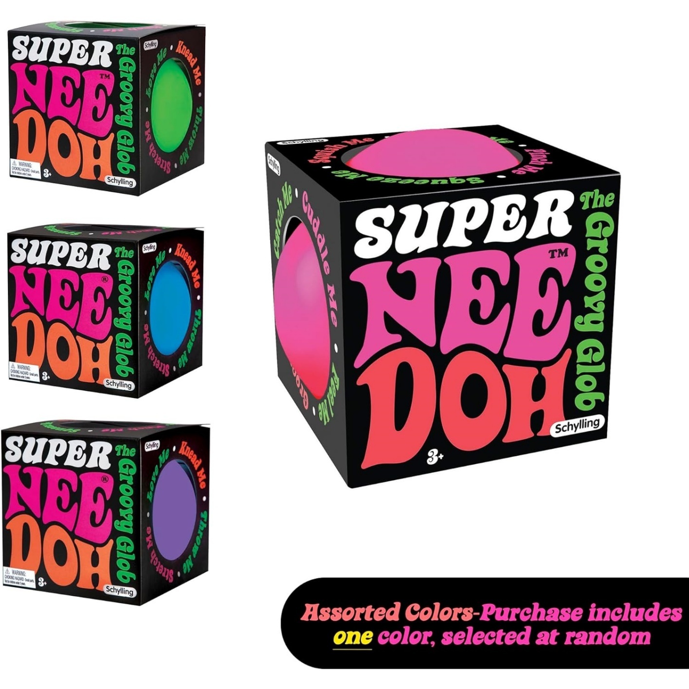 Super NeeDoh ?C Jumbo Stress Ball ?C 4.5″ ?C Assorted - Image 2