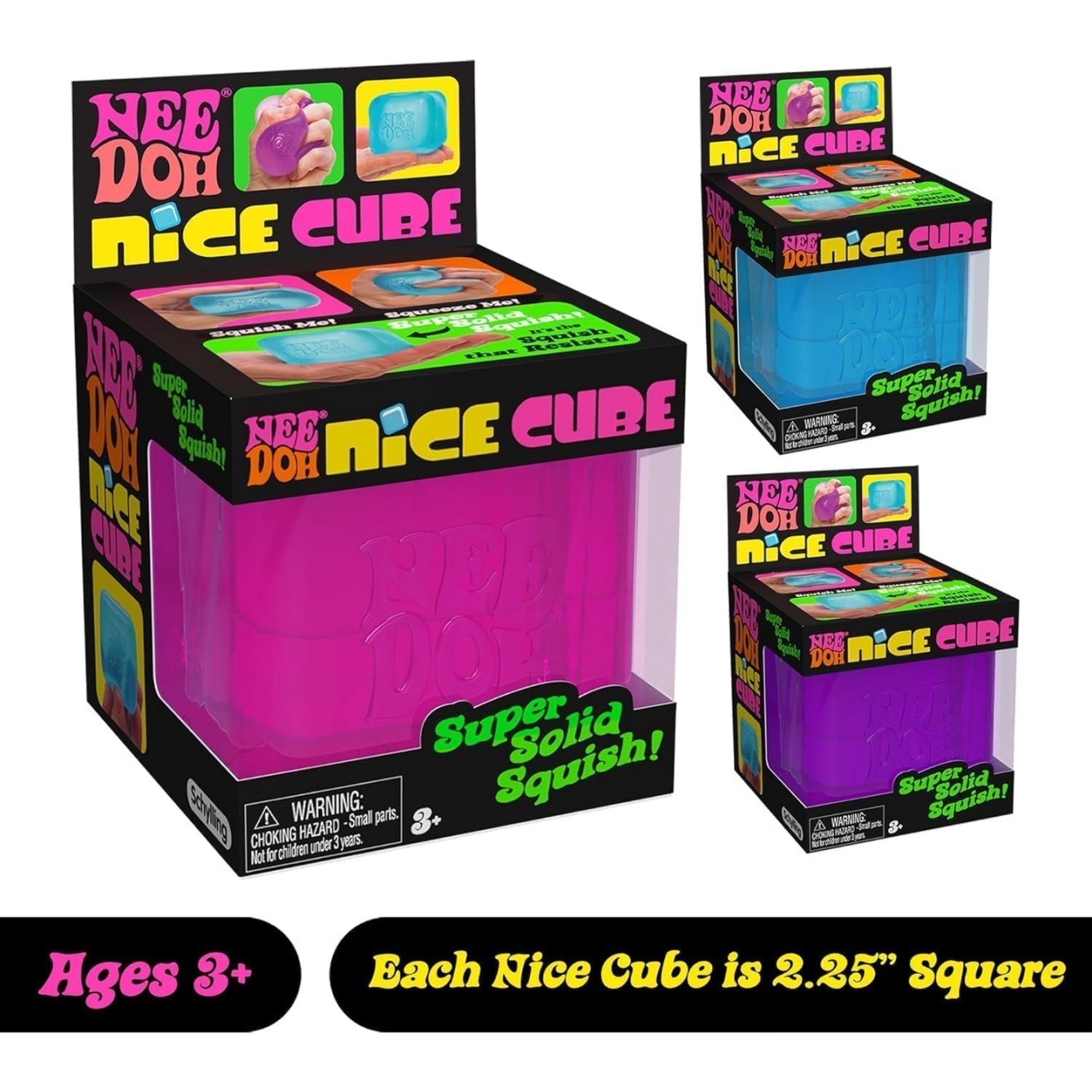 NeeDoh Nice Cube ?C Solid Squish ?C 2.25″ Cube - Image 2